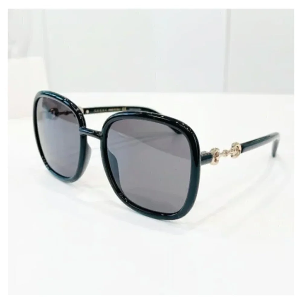 NWT Gucci GG0893S-001 Black Oversized 57mm Sunglasses